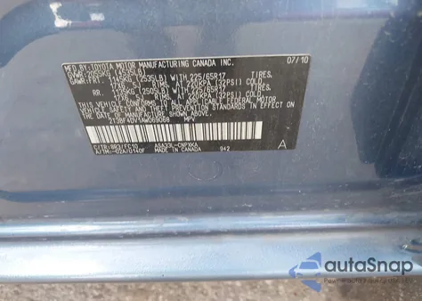2010 Toyota Rav4 from USA, damaged, VIN 2T3BF4DV1AW069068